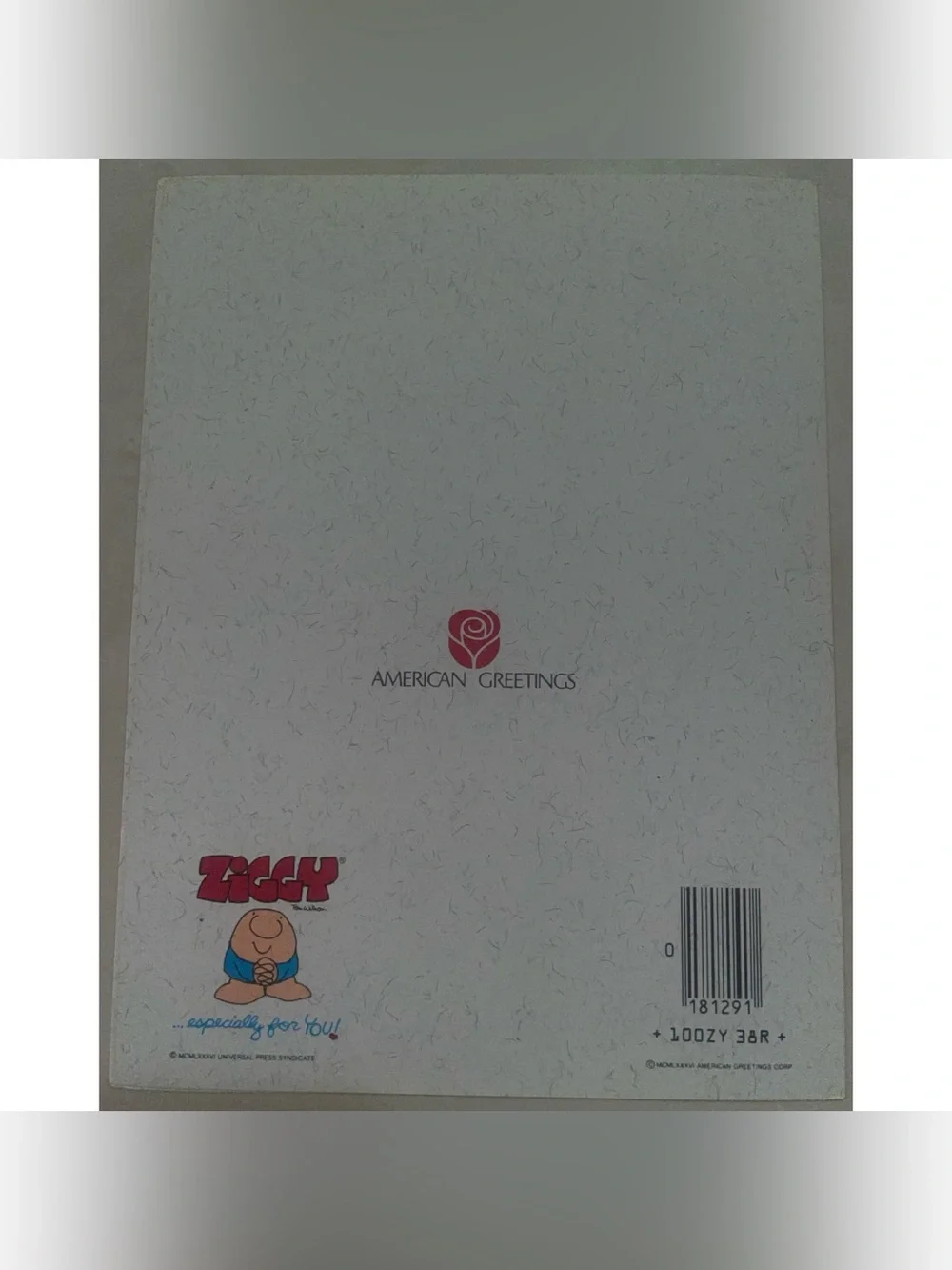 Vintage 1986 Ziggy Greeting Card